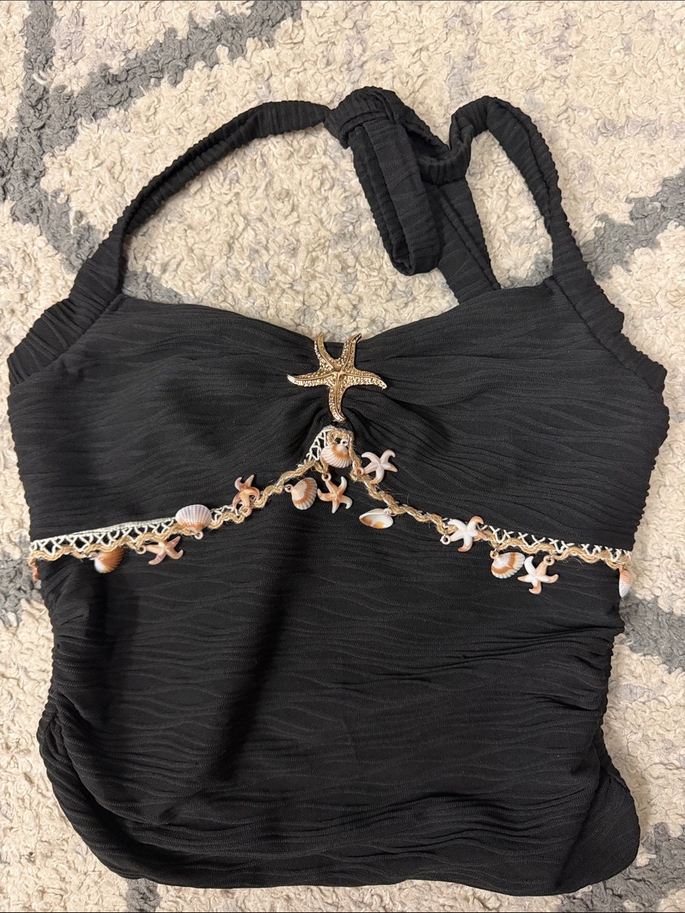 Women’s black crop top